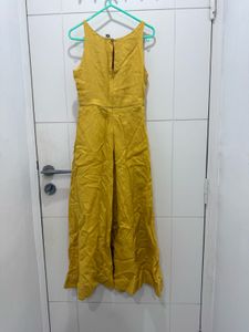 Yellow Sleeveless Midi Dress
