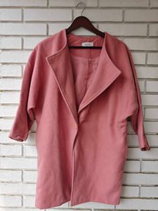 Imported Elegant Pink Oversized Coat
