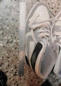 Stylish Grey &amp; White High-Top Sneakers