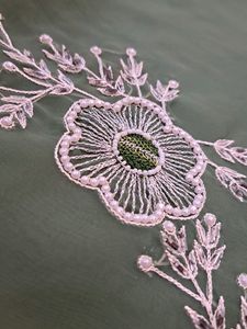 Saree With Embroidery And Pearl Work