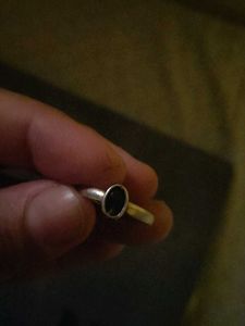 pure silver Elegant Oval Stone Ring