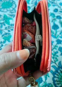 Brand new Cute Orange "Hello Friends" Wallet