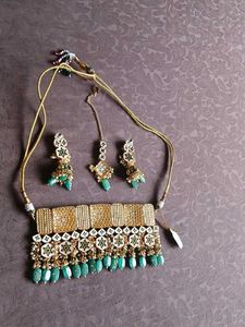 Kundan moti meenakari Necklace Set