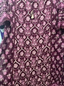 Maroon Floral Print Kurta set