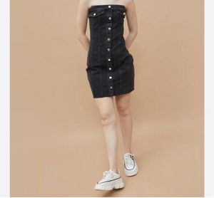 Strapless Denim Mini Dress