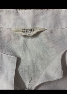 Saada Classic White Cotton Kurta