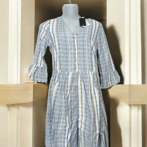 Striped Button-Down Dress