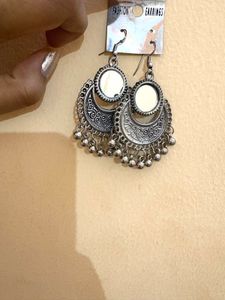 Boho Mirror Dangle Earrings,clacher