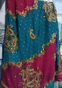 Embroidered Silk Blend Saree
