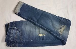Women Navy Blue Jeans Rugged