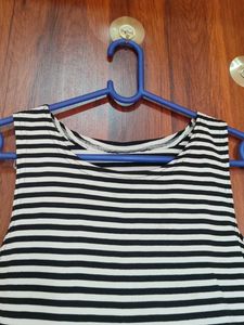 Sheer Lace Top &amp; Striped Tank Set