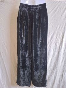 Velvet high waist Wide Leg Pants