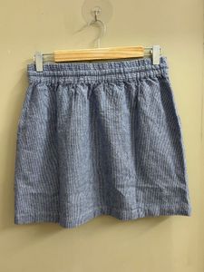 Blue Striped Mini Skirt