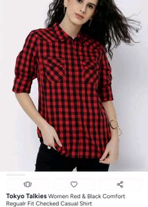 Chic Plaid Shirt 🍒🎀