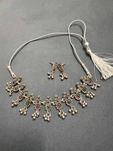 Antique Oxidized Silver Necklace Set