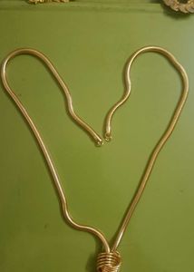 Gold Tone Snake Chain Necklace