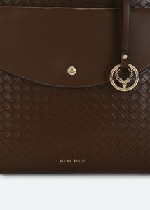 Allen Solly Brown Woven Tote Bag