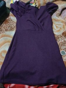 Purple Fit & Flare Dress