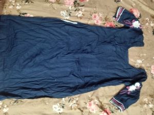 Embroidered Navy Blue Kurta set