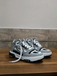 Stylish Grey High-Top Sneakers
