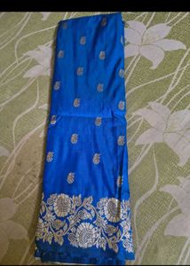 Royal Blue Banarasi Silk Saree