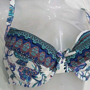 🪔 Boho Floral Print Bikini Top
