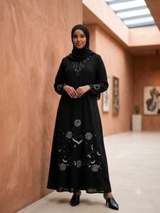 Elegant Black Abaya With Embellishments