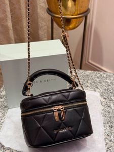Charles &amp; Keith Quilted Black Vanity Bag