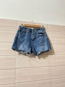 imported Distressed Denim Shorts