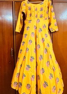 Vibrant Yellow Floral Maxi Dress