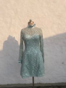 Elegant Lace High Neck Dress