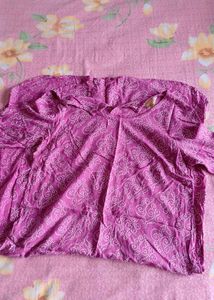 Printed Purple Kurta