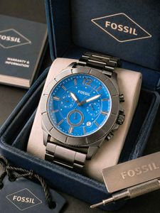 Fossil Chronograph Watch Blue Dial