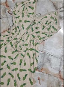 Cute Pineapple Print Night Dress