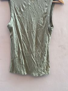 Green Sleeveless Tank Top