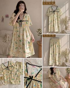 Cute Yellow Floral Pajama Set