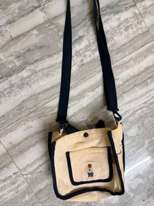 Cute Teddy Bear Canvas Crossbody Bag