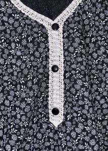 Printed Khadi Cotton Kurti in black colour 3xl