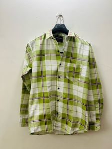Men's Green Plaid Long Sleeve Shirt