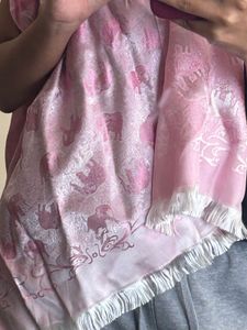 Pink Elephant pattern scarf from thailand local