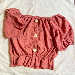 Chic Square Neck Puff Sleeve Top