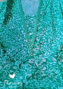 💚🩵 Embroidery Green Kurta