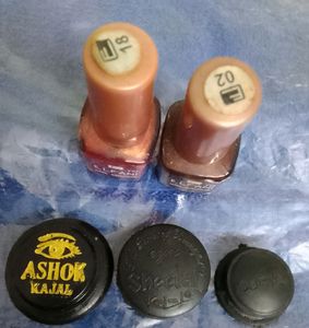 2 Nail Polish ,3 Boxes Kajal,1 Pencil &amp;  Bindi Box