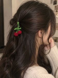 beautiful crochet rose hair accessories