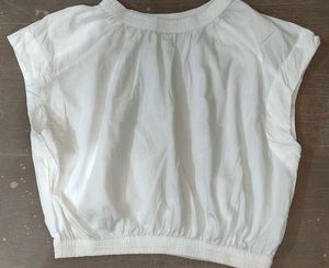Zudio White Minimal Aesthetic Top 🤍