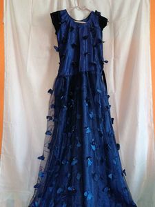 Navy blue butterfly gown