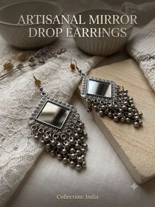 Boho Mirror Drop Earrings