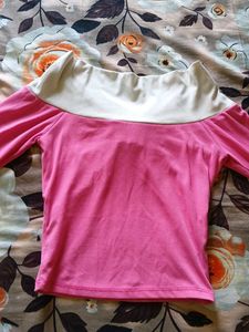 Off-Shoulder Bow Detail Long Sleeve Top