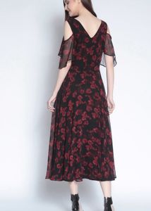 Beautiful Rare Black And Red Gown Dress