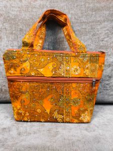 Embroidery Silk Hand Bag